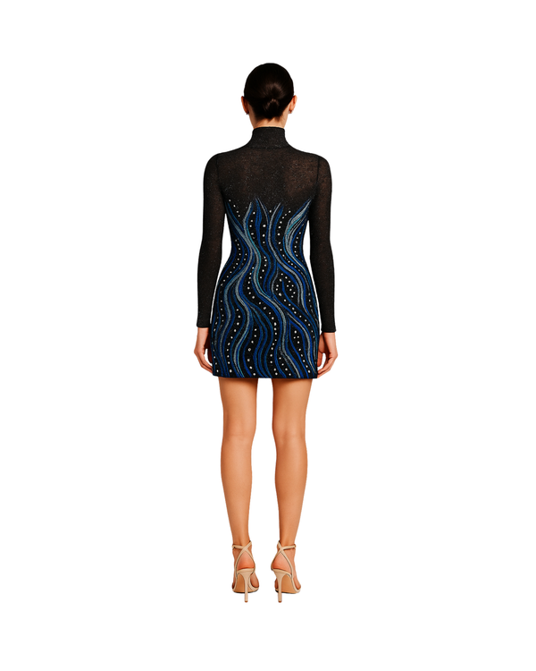 Blue Dynasty Flame Gown