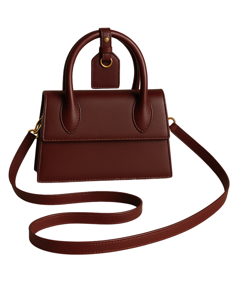 Fish Leather Emma Purse Black/Maroon/White bag