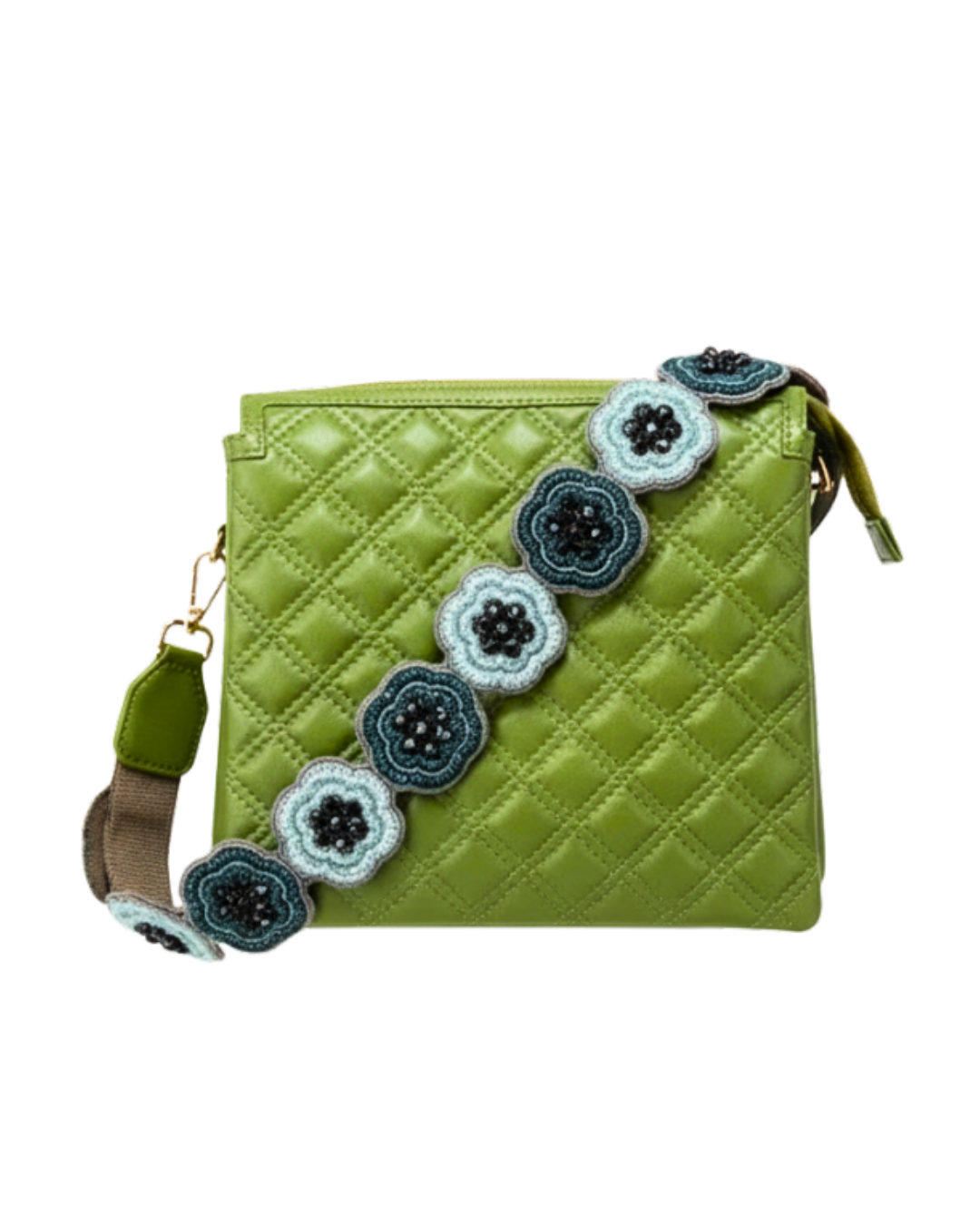 Green Fish Leather Sling Bag