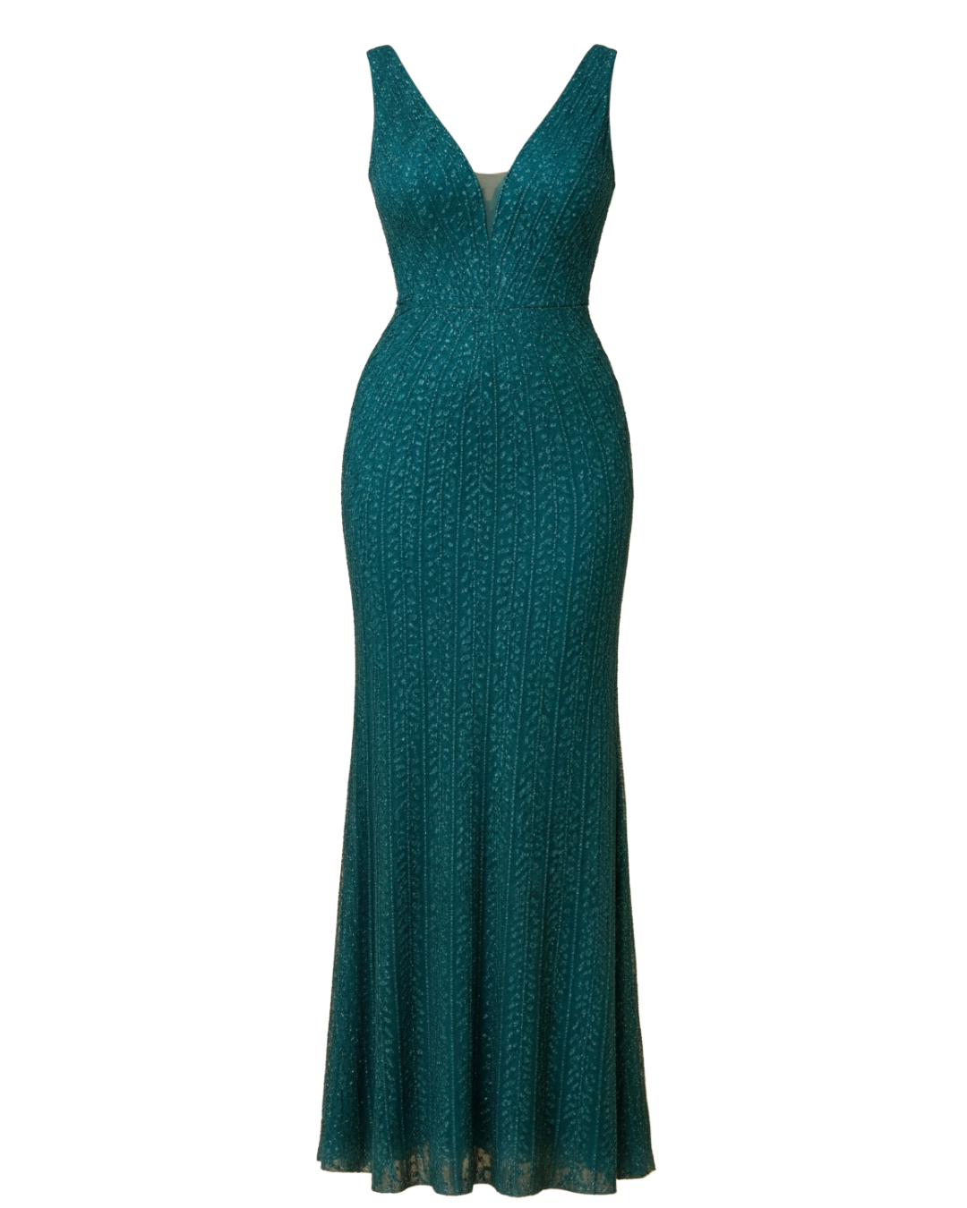 Teal Mirage Flow Gown
