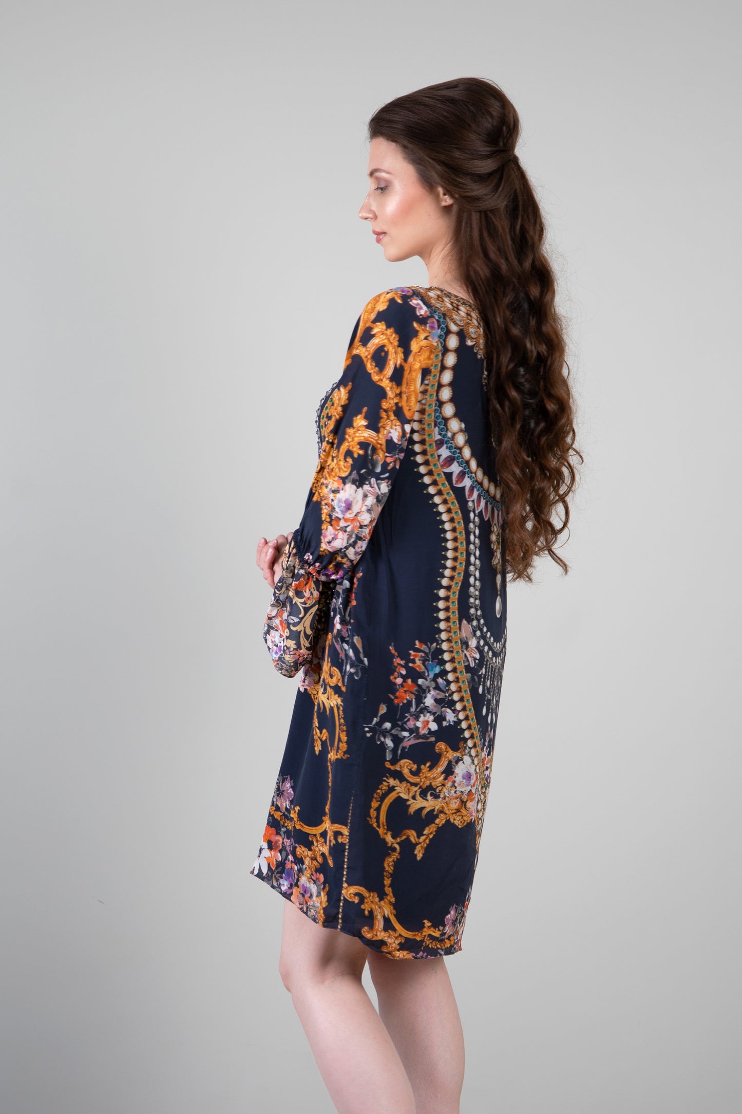 Jewel Bell Sleeve Dress