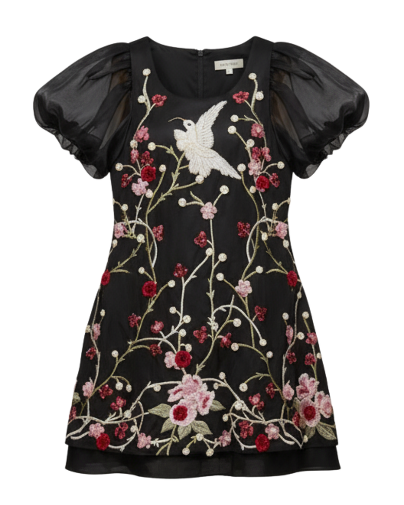 Oriental Motif Short Dress