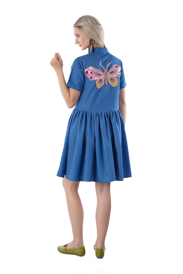 Denim High-Low Dress