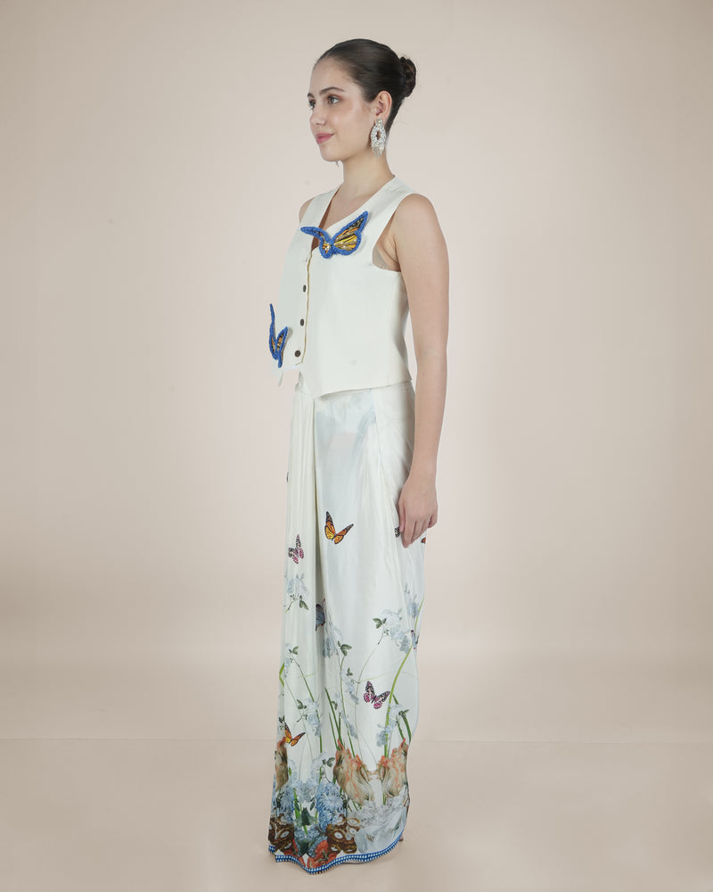 Butterfly Blossom Waistcoat and Draped Skirt
