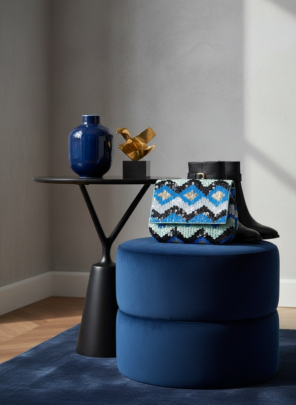 Zigzag Glitter Sling Bag