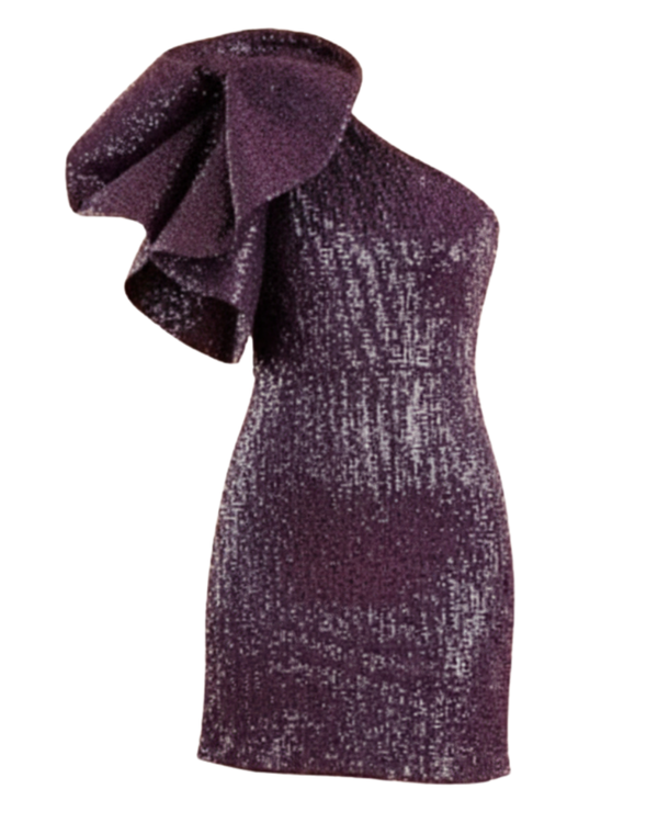 One Shoulder Sequin Dress