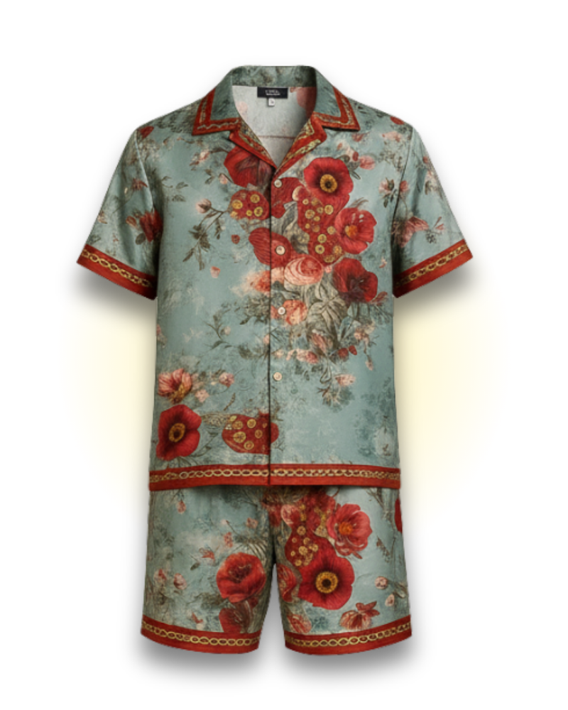 VICTORIAN POPPY CO-ORD SET – A Luxe Ode to Botanical Romance