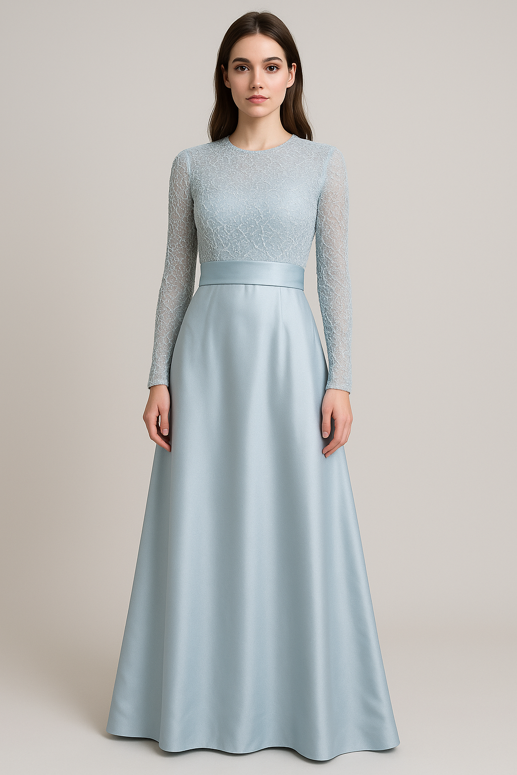 Back key open long gown