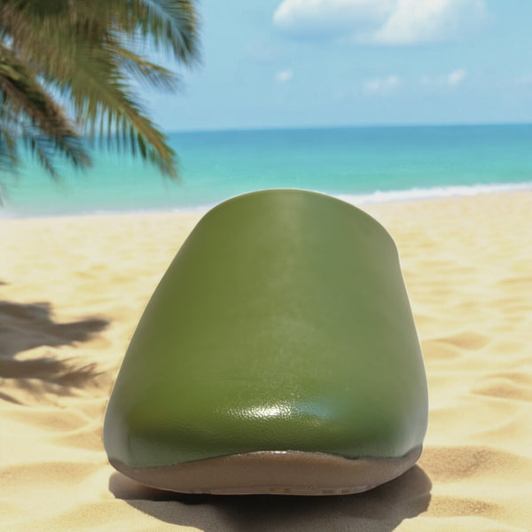 Green Loafers with rubber sole