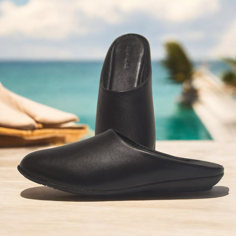 Black Loafers with rubber sole