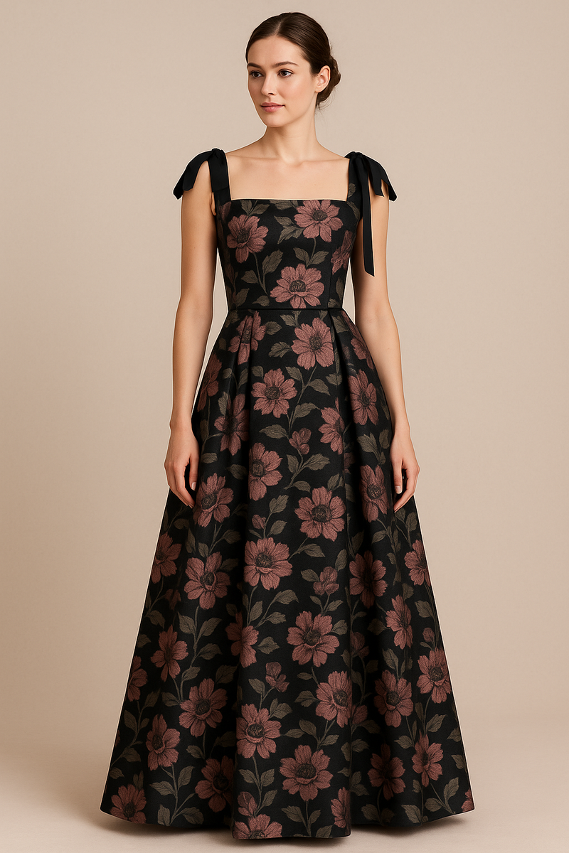 Long corset bodice ,Tie up shoulder dress