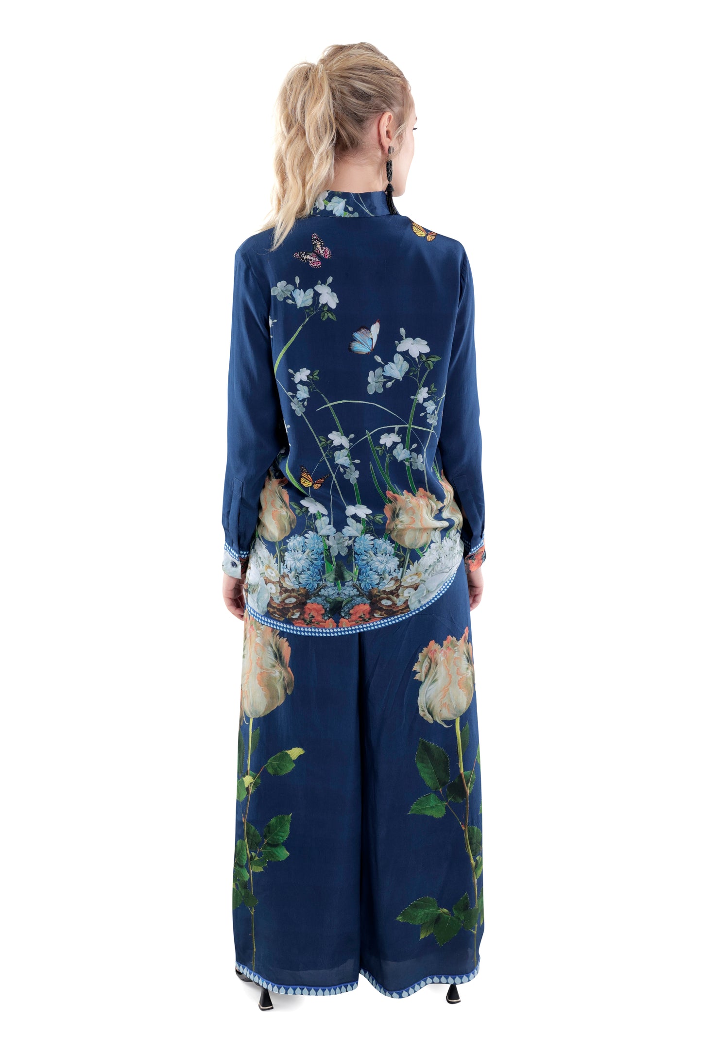 Midnight Floral Silk Co-ord set