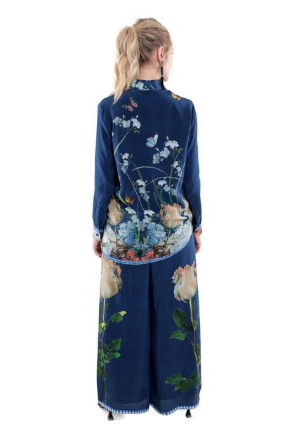 Midnight Floral Silk Co-ord set