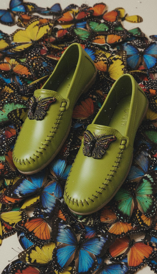 Green Fish Leather Shoes