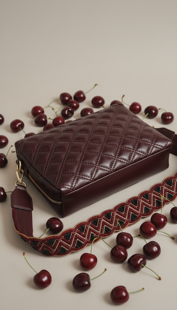 Brown Fish Leather Sling Bag