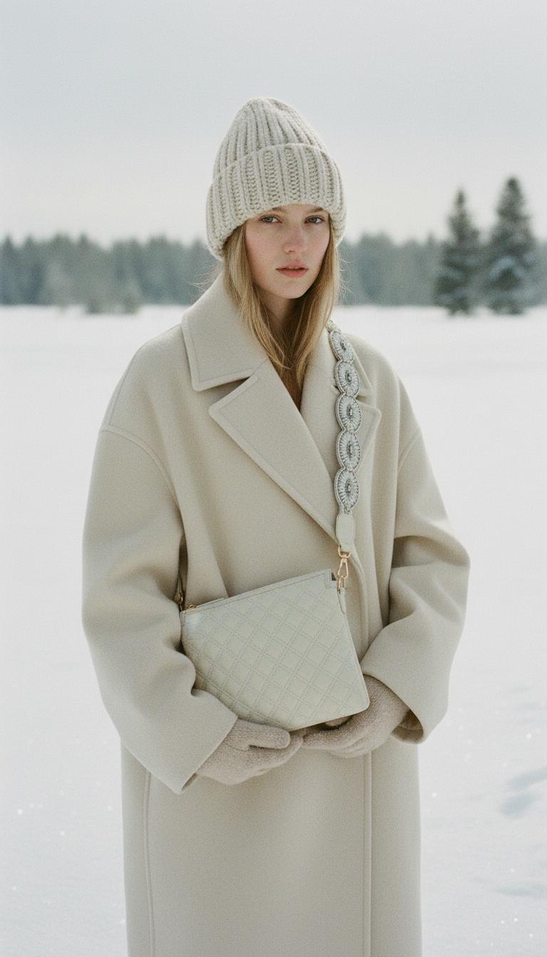 White Fish Leather Sling Bag