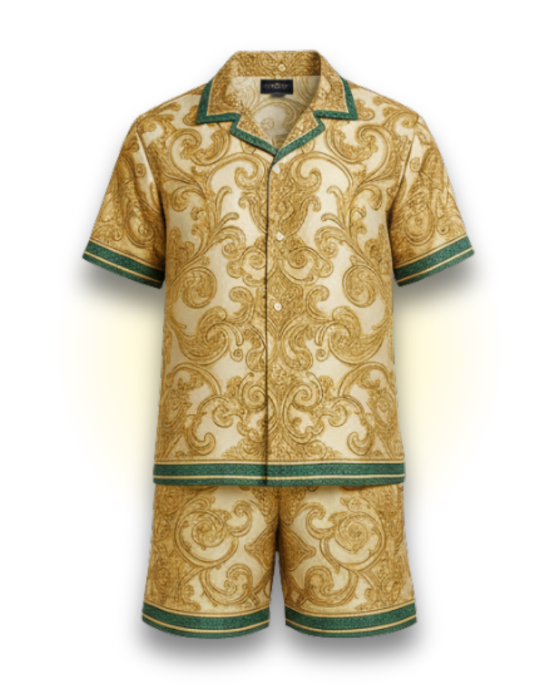 SAHARA OPULENCE CO-ORD SET – Golden Sands, Gilded Threads