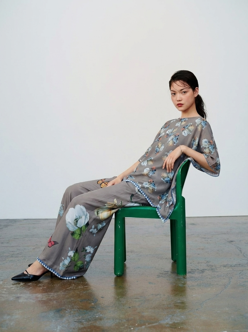 Floral Printed Handkerchief Co-ord Set