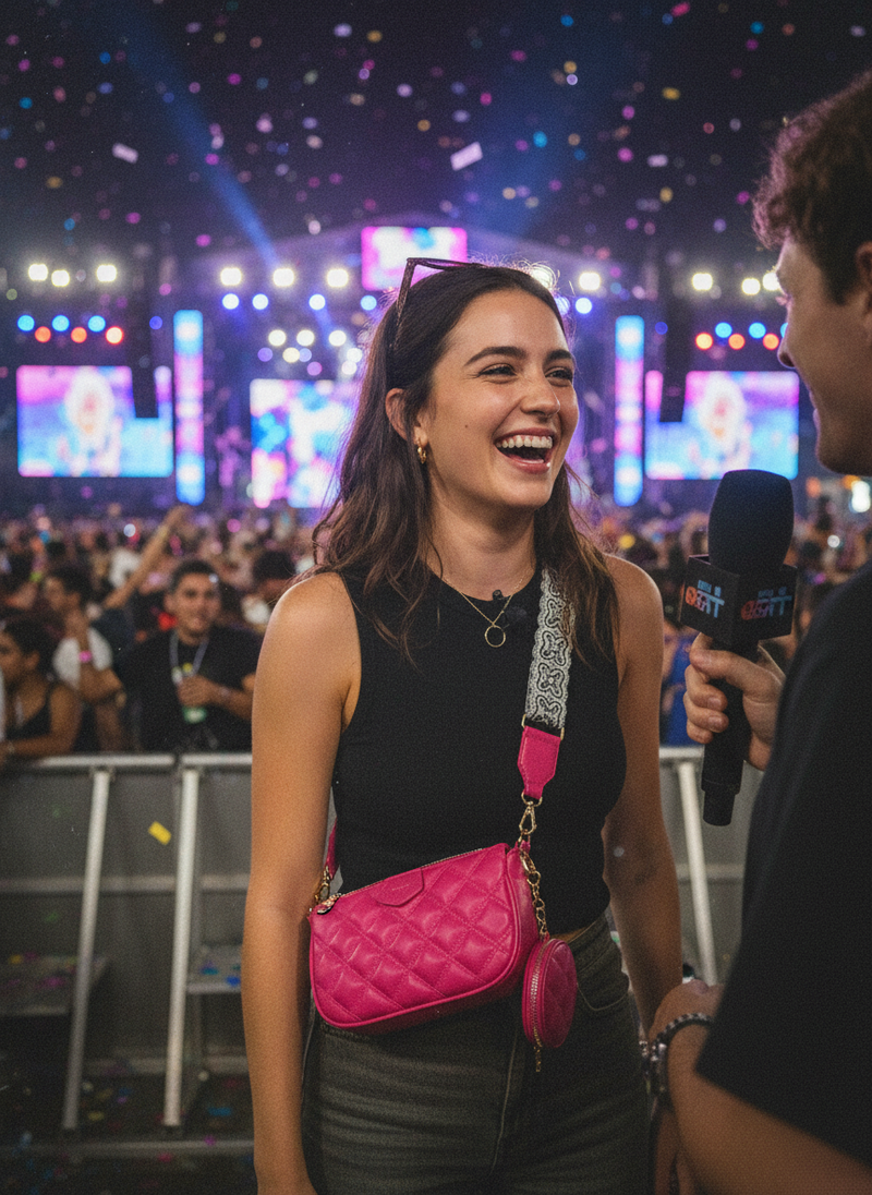 Pink Embroidered Combo Sling Bag